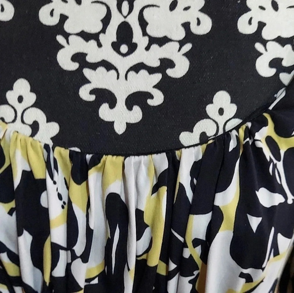 Ab Studio Yellow and Black Floral Dress - Picture 5 of 8